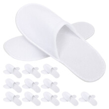 Homoyoyo 12 paar wegwerp katoenen slippers, antislip, zacht en comfortabel, voor hotel, spa en op reis (11 x 4,3 x 2,4 inch)