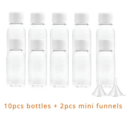Sticle de plastic ACDANC transparente, 2oz, 10 bucăți