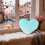 Faux Rabbit Fur Heart Pillow Soft Plush Decorative Cushion 5