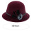 Elegant vinterhatt med bred brem og blomst til dame, 6