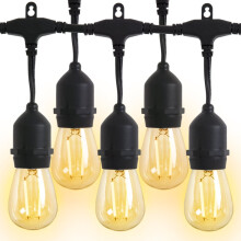 Guirlande lumineuse LED extérieure résistante aux intempéries, ampoules Edison, 6 m (20 pi)