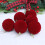 Conjunto de 6 bolas de Natal vermelhas aveludadas, 8 cm (3,15 polegadas) 4