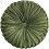 Velvet Round Throw Pillow with Pleated Design and Button 1