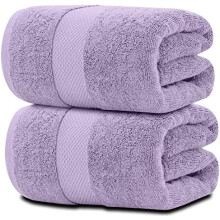 Luxury Soft Bath Sheets 650 GSM Cotton, 35x70", Highly Absorbent & Quick-Dry, Hotel-Quality Oversized Towels, Lavender, 2 Pack
