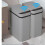 Motion Sensor Bathroom Trash Can Grey 2.5 Gal 2-Pack 1