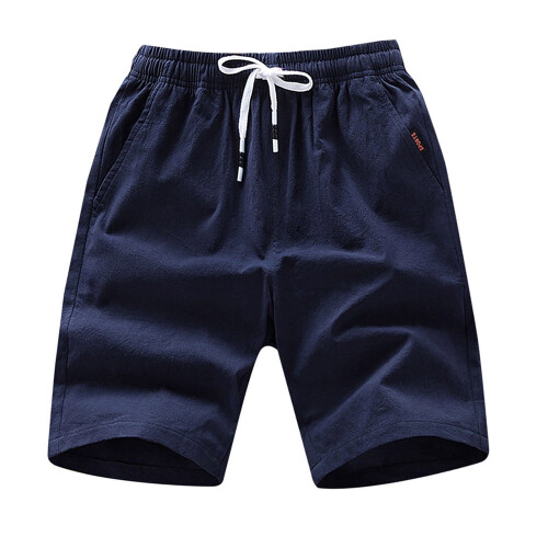 Herreshorts i bomull, pustende, blå, 3XL