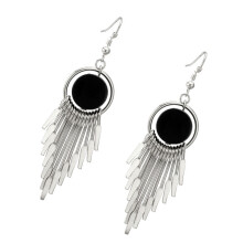 Pendientes bohemios de metal redondos estilo retro (1 par)