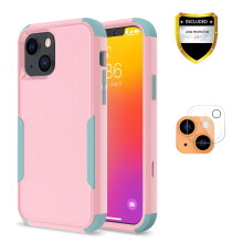 Puzdro na iPhone 13 s ochranou šošovky a odolným gumeným krytom
