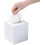 Vierkante tissueboxhouder, wit, voor badkameraccessoires. 6
