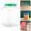 Clear Plastic Storage Jars with Red Lids – Airtight & 2