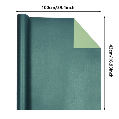 Grönt pärlfärgat glänsande presentpapper 4,7x9,6m 1