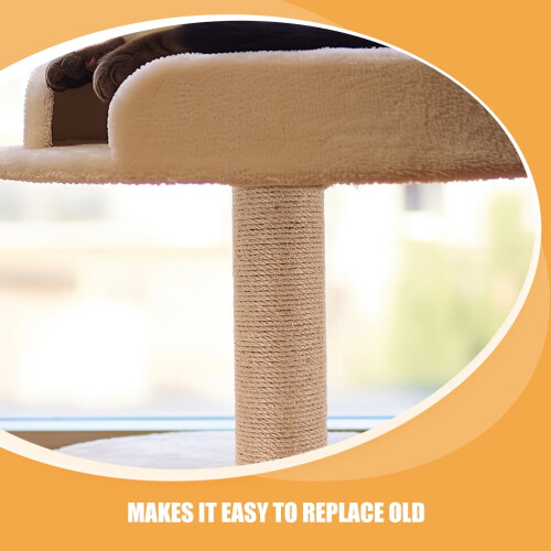 2Pcs Robust Sisal Cat Scratching Post Replacement Pole for DIY Cat Tree Assembly 2