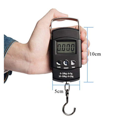 Ηλεκτρονική ζυγαριά 110lb/50kg ψηφιακή ζυγαριά ψαρέματος με κρεμαστό γάντζο με 2