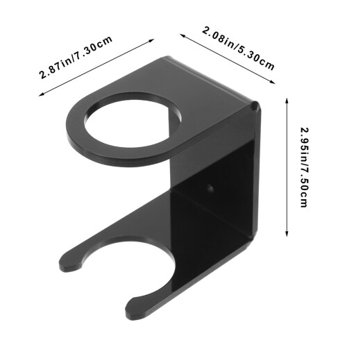 2Pcs Rectangular Bat Rack for Wall Display in Black Acrylic for Sports Room 1