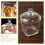 Conjunto de 2 potes de vidro para doces, manteiga e biscoitos, com tampa. 5
