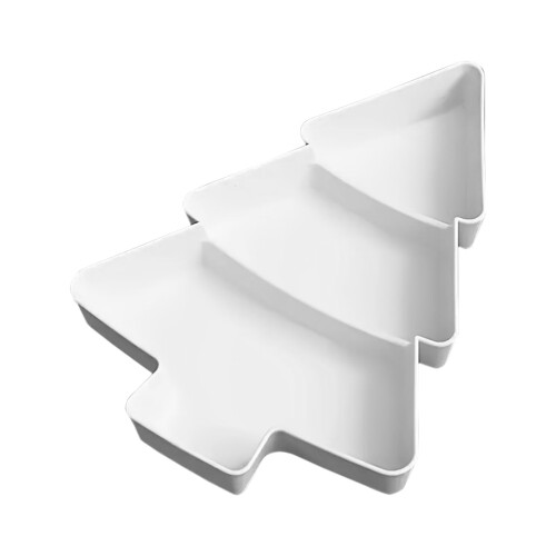 Weihnachtsbaum-Snacktablett, 3-teilig, Kunststoff 1