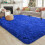 Μαλακό χαλί Shag 1,6x1,8 μ., Royal Blue, αφράτο και βελούδινο για υπνοδωμάτιο/σαλόνι/παιδικό 8