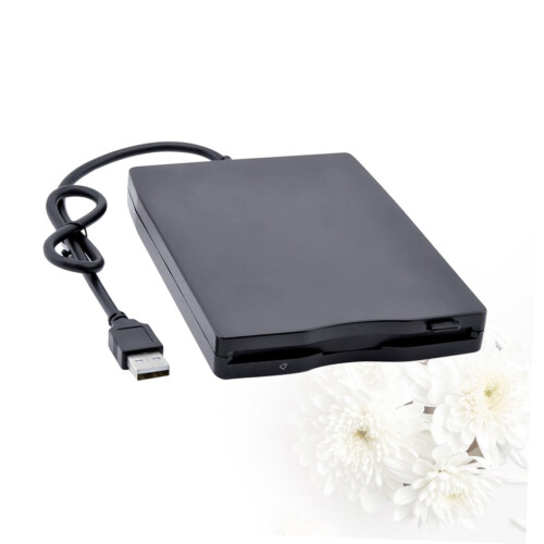 LEDMOMO Portable USB Floppy Disk Driver Black External Drive with Fast Data Transfer 2