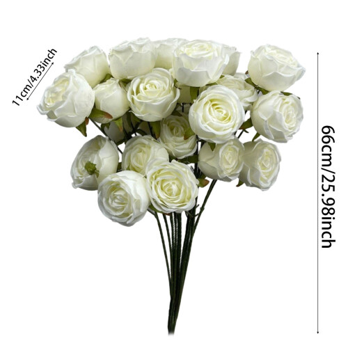 Τεχνητά Λουλούδια, 3Head Rose Τεχνητά Λουλούδια Λουλούδια Τριαντάφυλλα Εσωτερική 2