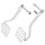 Racing Pedals Silver Aluminum 1 Pair 6