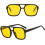 Γυαλιά ηλίου Retro70s Square Aviator για γυναίκες και άνδρες, vintage ορθογώνια γυαλιά ηλίου με 3