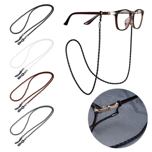 Adjustable Leather Glasses Chain Neck Strap String Cord Eyeglass Band Rope 2