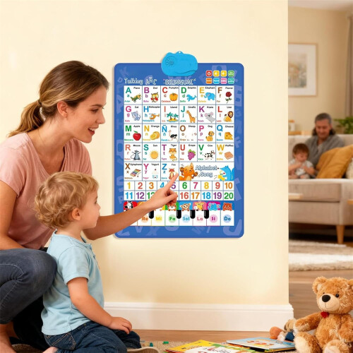 Tvåspråkig talande ABC-poster för småbarn 1
