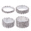 YIEMEEN Exquisite Kristallringe, elastischer Stretch-Fingerring, romantischer Knöchelring 8