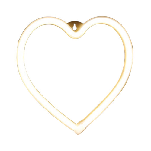 LED-hjertelys Valentinsdagsdekor Hvit Neon USB-drevet 1