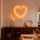 LED-hjertelys Valentinsdagsdekor Hvit Neon USB-drevet 4