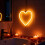 LED-hjertelys Valentinsdagsdekor Hvit Neon USB-drevet 6