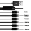 Καλώδιο διαχωριστή USB τύπου C 6 σε 1 για μεταφορά δεδομένων, φόρτιση για τηλέφωνο, 3