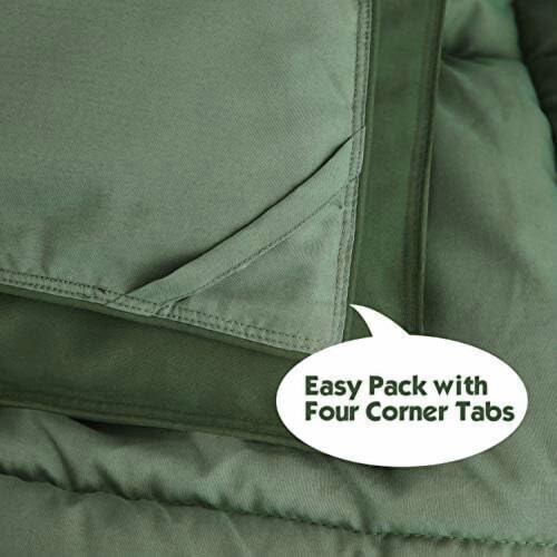 Green King Comforter Set Reversible 3-Piece 2