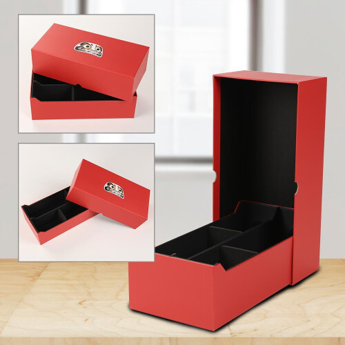 PIT66 Coin Slabs Storage Box Intercept Shield for 50 Certified Coins Holders (Red) 2