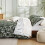 Olive Green Comforter Set Floral Botanical 3-Piece 4