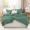 Ensemble de couette California King en vert brume 3