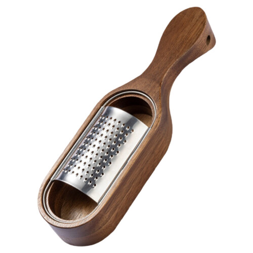 Râpe à fromage en acier inoxydable avec manche en bois (1 pièce) 1