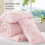 Baby Pink King Comforter Set Boho Pintuck 3-Piece 6