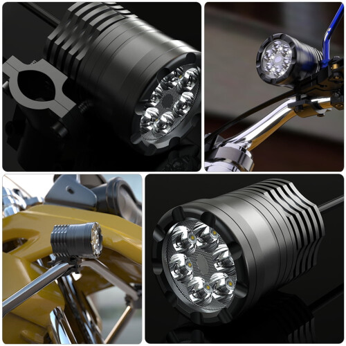 30W Motorcycle LED Working Lamp Modified Light Motorcycle Driving Light (Black) 2