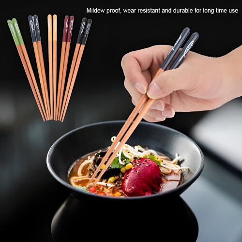 ACDANC5Pairs Σετ μπαμπού chopsticks ιαπωνικού στιλ από φυσικά ξύλινα chopsticks με κουτί δώρου 1