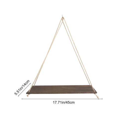 Ξύλινο Ράφι Κρεμαστό Τοίχου – Brown Farmhouse Floating Rack 2