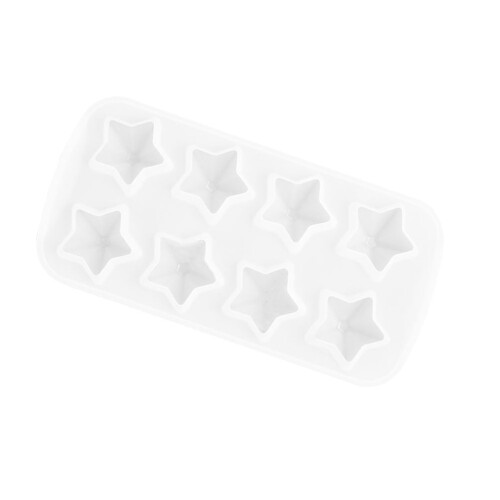 Stjerneformet silikone isterningform hvid 3D-design 2