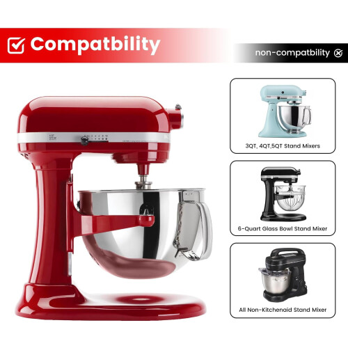 Αναδευτήρας Flex Edge κατάλληλος για μίξερ βάσης Kitchenaid 6 λίτρων με ανυψωτικό μπολ, 1
