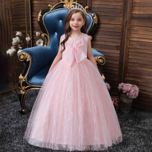 Rochie de mireasă pentru fete sub 10 dolari, prințesă, cu fundă mare, rochie lungă de bal, din dantelă, din tifon, pentru copii, economisiți