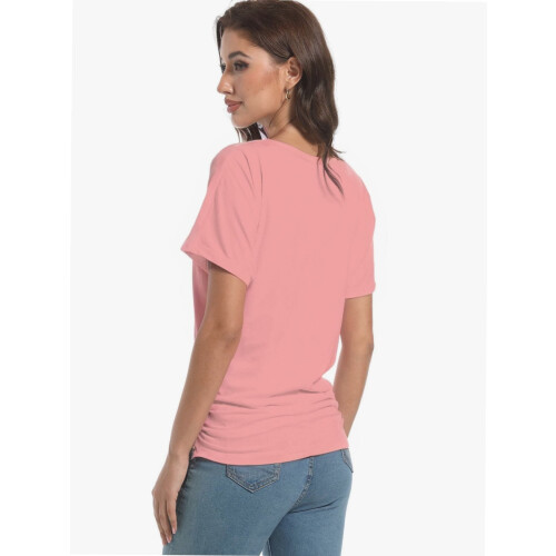 Γυναικεία Casual T-shirts Dolman με κοντομάνικα πουκάμισα, τοπ με βολάν και φαρδιά 2