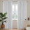 Blackout white curtains 60% thermal insulated 2 panels 1