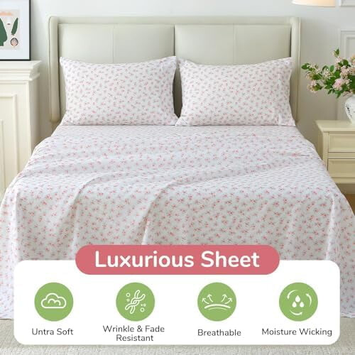 Σετ σεντόνια King Size, μαλακά, αναπνεύσιμα, χωρίς ρυτίδες, 4 τεμάχια 1