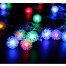Guirlande lumineuse à piles en forme de fleurs de cerisier, 10 m