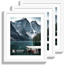 Cadre photo 10x12 avec verre véritable - Affichez des photos 8x10 avec passe-partout ou 10x12 sans passe-partout, cadre photo pour affichage mural