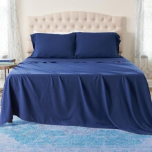 Ashford Home Essentials Beddengoed, 4-delige lakenset voor kingsize bed, Landgoedblauw